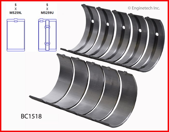 BC1518 Bearing Set - Main Enginetech