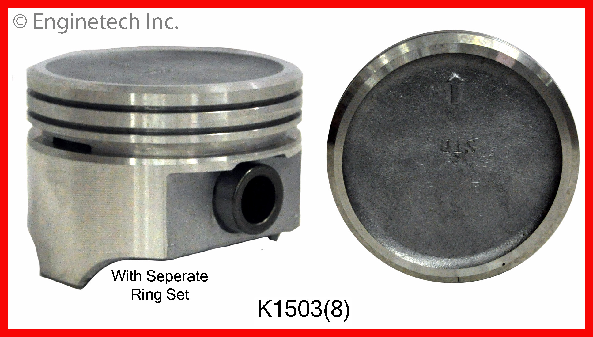 K1503(8) Piston And Ring Kit Enginetech