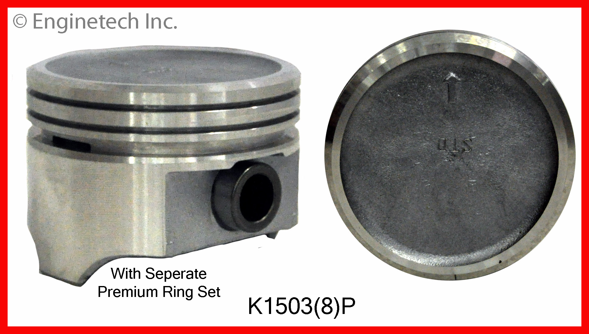 K1503(8)P Piston And Ring Kit Enginetech